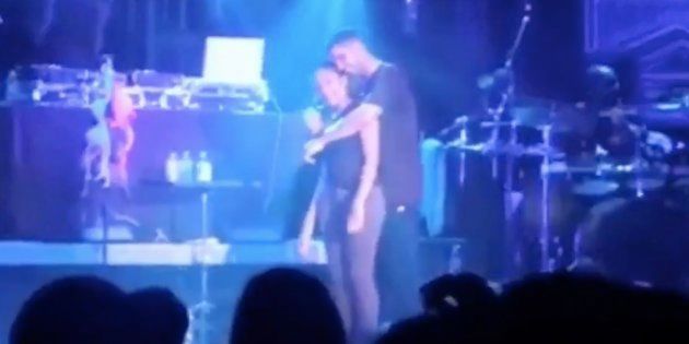 Drake gets creepy with underage fan on stage.