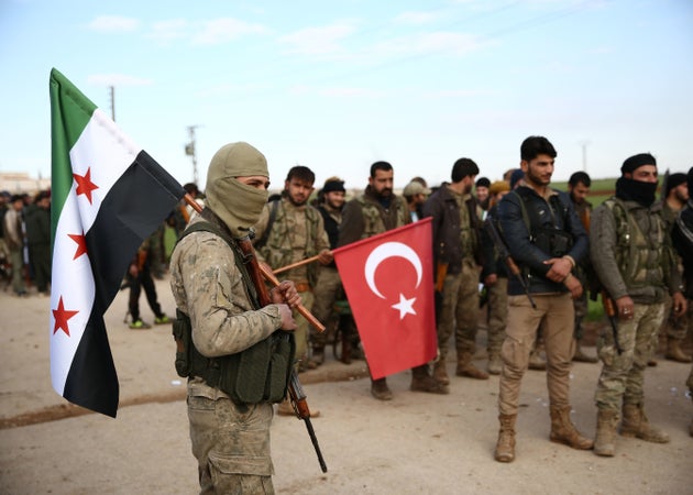 Von der Türkei unterstützte Kämpfer im Norden Aleppos.