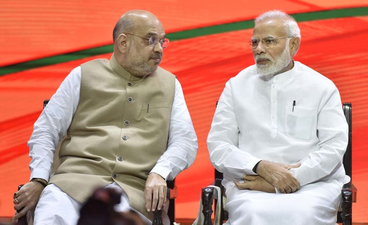A file image of BJP chief Amit Shah and Prime Minister Narendra Modi.