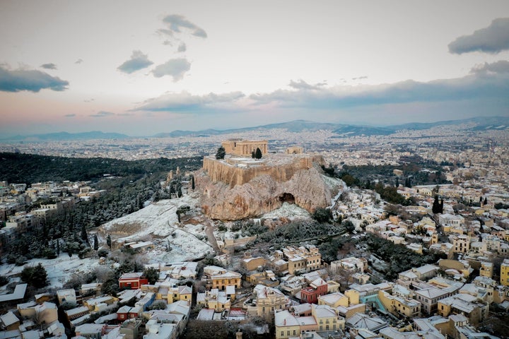 Η χιονισμένη Ακρόπολη