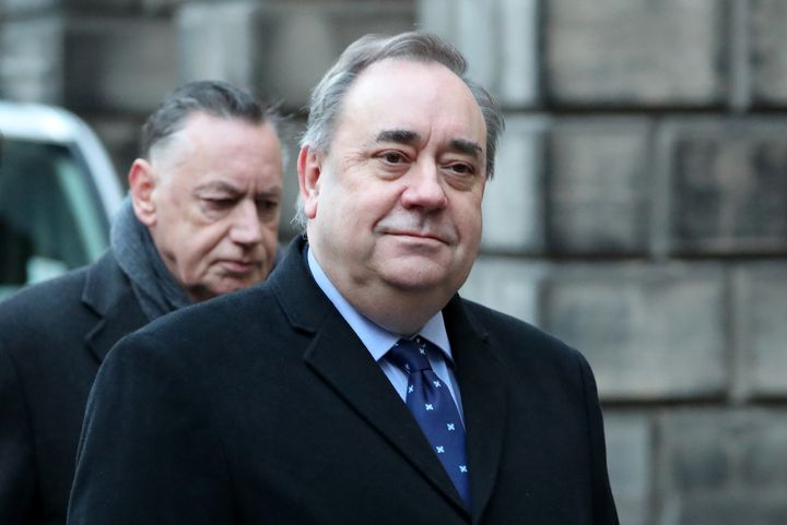 Former first minister Alex Salmond outside court on Tuesday 