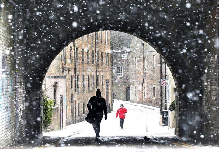 A snowy view of Holyrood, Edinburgh, as the Beast from the East brought wintry weather and freezing temperatures to much of the country