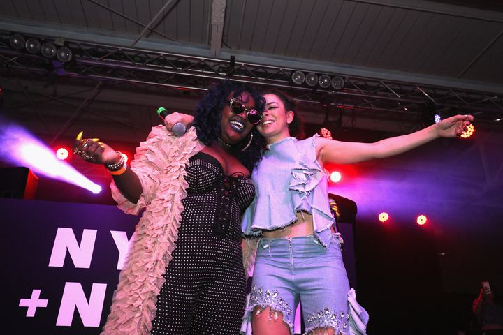 Cupcakke and Charli XCX performing together