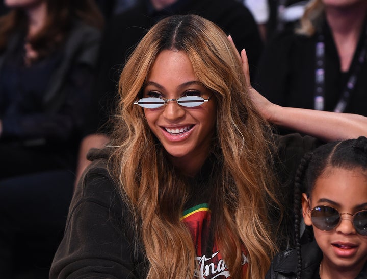Beyoncé with daughter Blue Ivy at the NBA All-Star Game in Los Angeles in 2018.