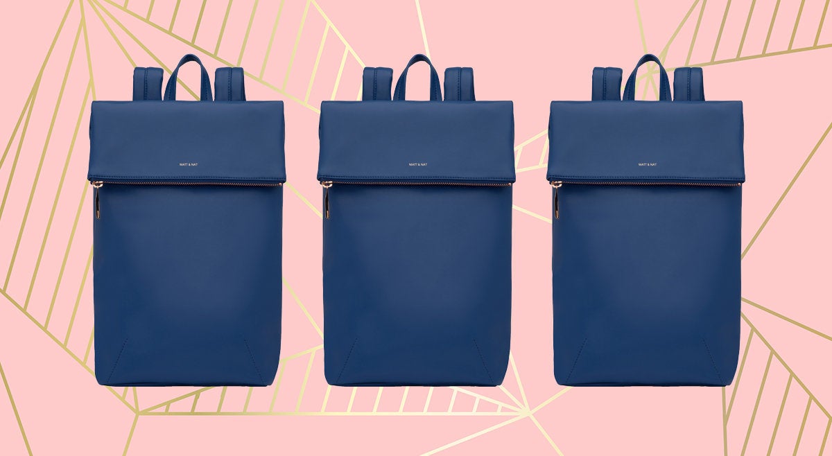 vegan leather backpack