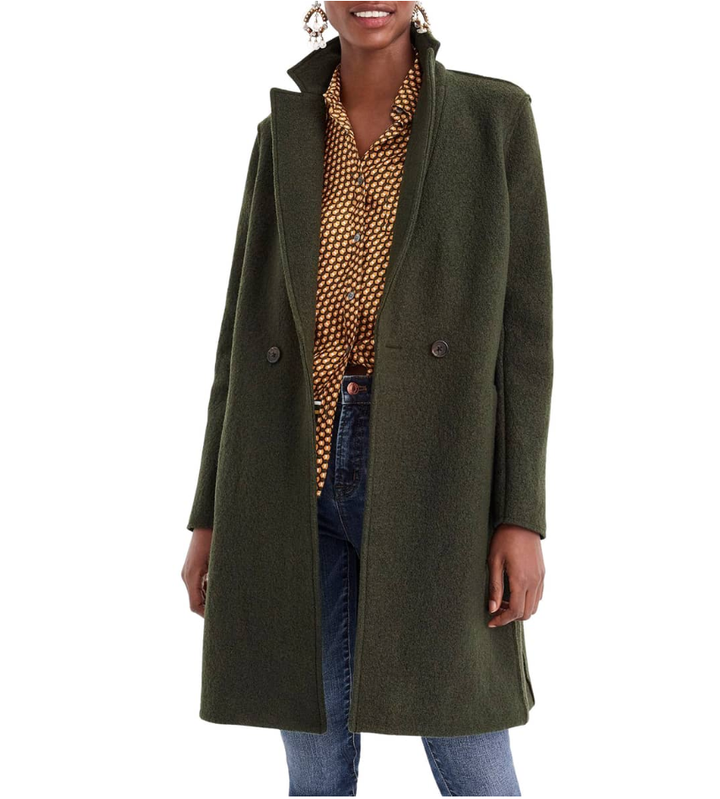 J crew daphne coat boiled wool sale