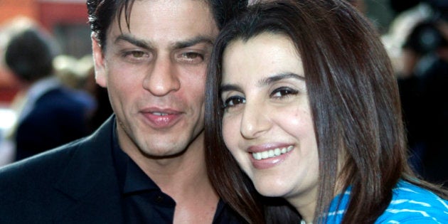 Indian film star Shah Rukh Khan with Farah Khan, right, the choreographer of Andrew Lloyd Webber's new musical