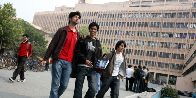 INDIA - FEBRUARY 10: Students are seen at IIT Delhi campus, India. (Photo by Money Sharma/The India Today Group/Getty Images)