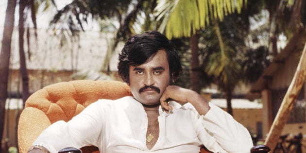 1986, Portrait of Indian film actor Rajinikanth. (Photo by Dinodia Photos/Getty