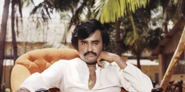 1986, Portrait of Indian film actor Rajinikanth. (Photo by Dinodia Photos/Getty Images)