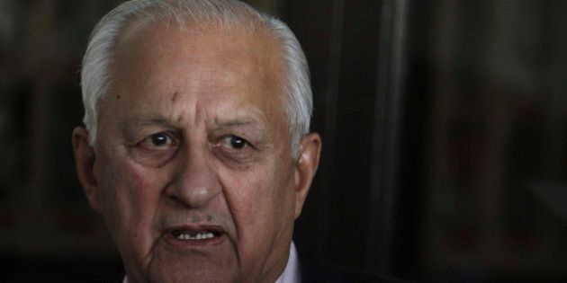 Chairman of the Pakistan Cricket Board Shaharyar Khan addresses reporters in Lahore, Pakistan, Thursday, Nov. 13, 2014. Khan said PCB will petition the International Cricket Council to reinstate fast bowler Mohammad Amir but has opted against doing so for two other cricketers, Salman Butt and Mohammad Asif, found guilty of spot fixing in 2009. (AP Photo/K.M. Chaudary)