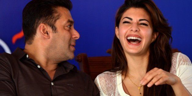 Indian Bollywood film actor Salman Khan (L) chats with Sri Lankan Bollywood film actress Jacqueline Fernandez at a free medical clinic organised to drum up support for President Rajapakse who is seeking re-election at a January 8, 2015 poll, in the capital Colombo on December 29, 2014. President Rajapakses campaign suffered the worst setback so far when his main Muslim political ally ditched his coalition December 28, 2014 and pledged support to the main opposition candidate Maithripala Sirisena. AFP PHOTO / ISHARA S. KODIKARA (Photo credit should read Ishara S. KODIKARA/AFP/Getty Images)