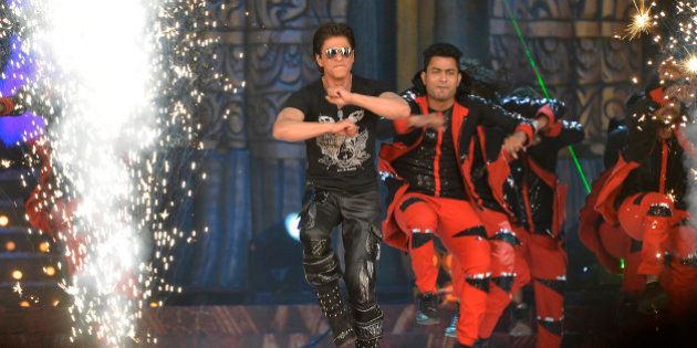 MUMBAI, INDIA DECEMBER 14: Shah Rukh Khan at Colors Stardust Awards in Mumbai.(Photo by Milind Shelte/India Today Group/Getty Images)