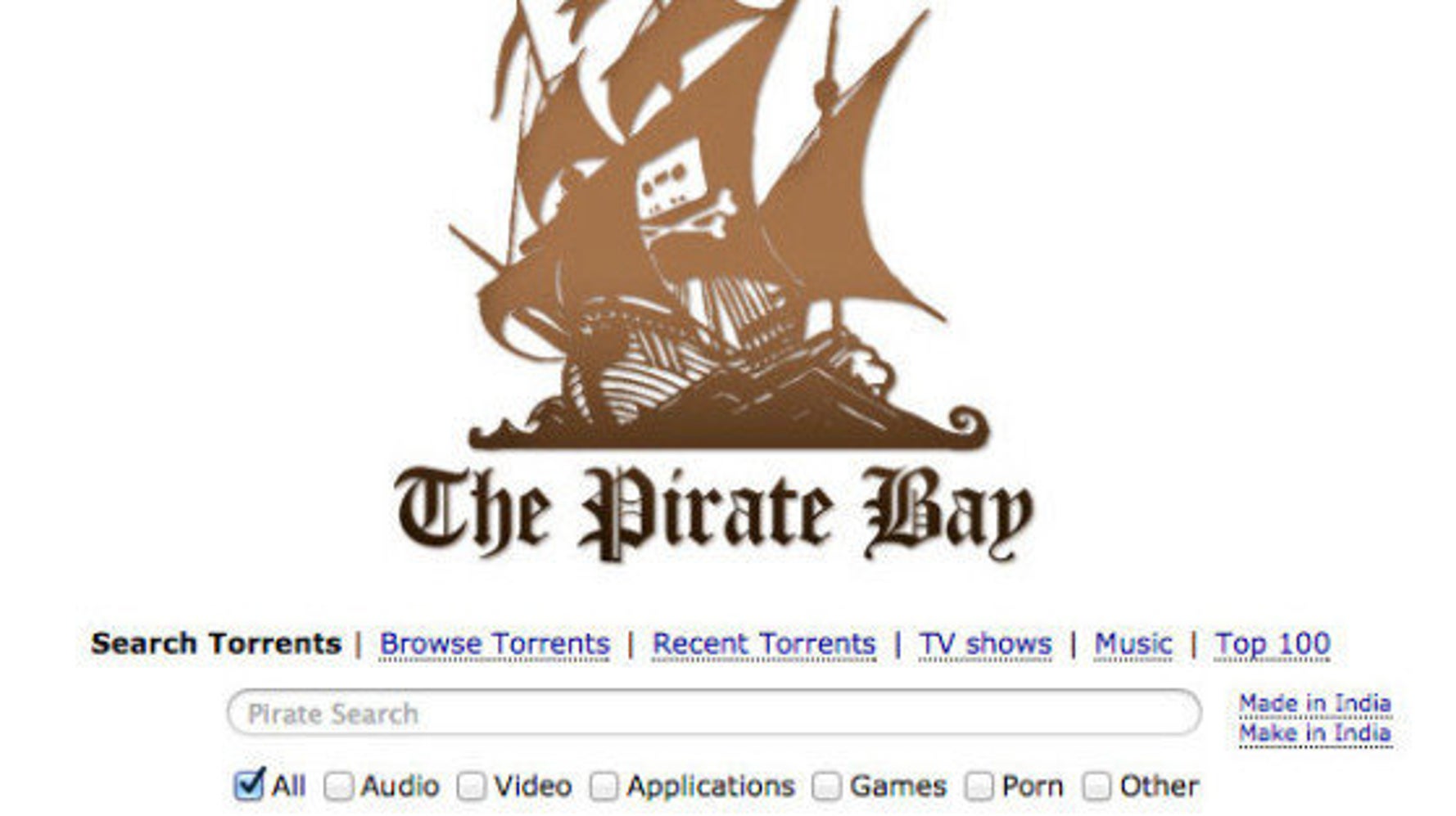 The Pirate Bay is a well-known website for illegal file sharing of cop