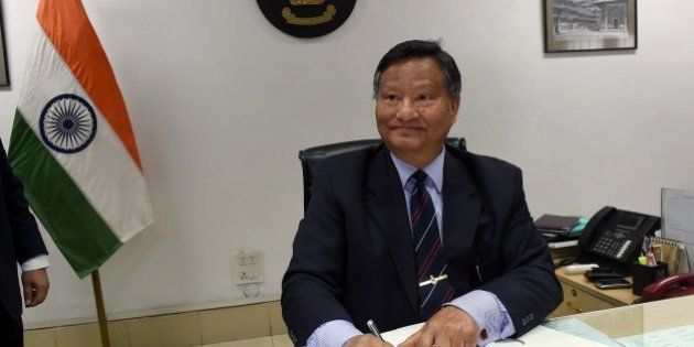 Harishankar Brahma poses for the media as he takes charge as India's Chief Election Commissioner (CEC) in New Delhi on January 16, 2015. Former bureaucrat Harishankar Brahma took over as the Chief Election Commissioner after present CEC Veeravalli Sundaram Sampath retired on 15 January, 2015. A 1975 IAS officer of Andhra Pradesh cadre, Brahma (60), who hails from Assam, is a former Union power secretary. AFP PHOTO / PRAKASH SINGH (Photo credit should read PRAKASH SINGH/AFP/Getty Images)