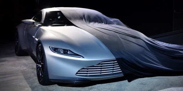 The new Bond car, an Aston Martin DB10, is unveiled during an event to launch the 24th James Bond film 'Spectre' at Pinewood Studios at Iver Heath in Buckinghamshire, west of London, on December 4, 2014. French actress Lea Seydoux and Italian star Monica Bellucci will star alongside Britain's Daniel Craig in the new James Bond film 'Spectre', the producers said on December 4 at the historic Pinewood Studios. AFP PHOTO / BEN STANSALL (Photo credit should read BEN STANSALL/AFP/Getty Images)