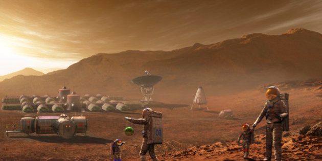 Future Mars colonists may have children who have never known the earthly blue skies of their parents origin but instead call Mars home.