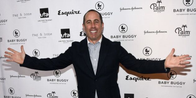 BEVERLY HILLS, CA - MARCH 04: Host Jerry Seinfeld attends the Inaugural Los Angeles Fatherhood Lunch to Benefit Baby Buggy hosted by Jerry Seinfeld at The Palm Restaurant on March 4, 2015 in Beverly Hills, California. (Photo by Michael Buckner/Getty Images for Baby Buggy)