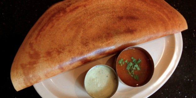 Restaurant Review of The Udipi Palace on 1460 Gerrard St. E. Shown are the Falooda and Masala Dosa. (Photo by Randy Quan/Toronto Star via Getty Images)