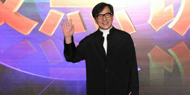 BEIJING, CHINA - FEBRUARY 26: (CHINA OUT) Jackie Chan attends press conference of 'Dragon Blade' for high box-office on February 26, 2015 in Beijing, China. (Photo by ChinaFotoPress/ChinaFotoPress via Getty Images)