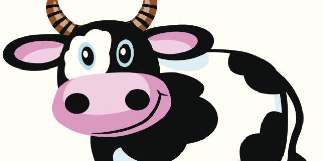 cartoon cow for babies and little kids.Image isolated on white background