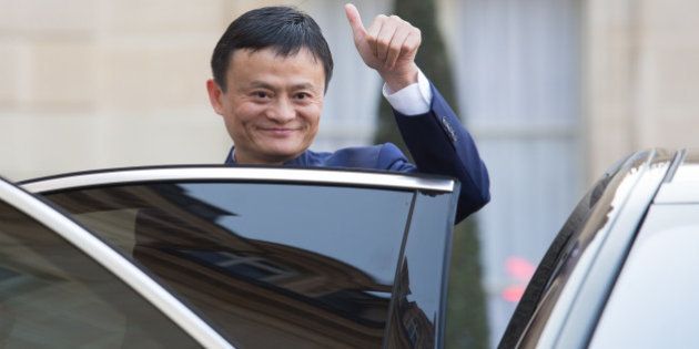 PARIS, FRANCE - 2015/03/18: Jack Ma, Chinese entrepreneur and founder of internet retail group Alibaba leaves the Elysee Palace after a Meeting with Francois Hollande. (Photo by Nicolas Kovarik/Pacific Press/LightRocket via Getty Images)