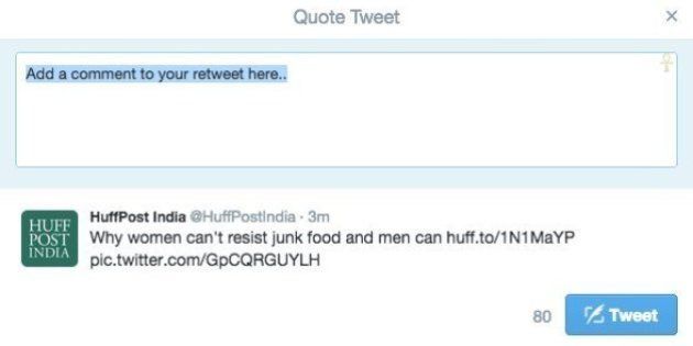 Twitter Just Rolled Out Re Tweet With Comment Huffpost Null