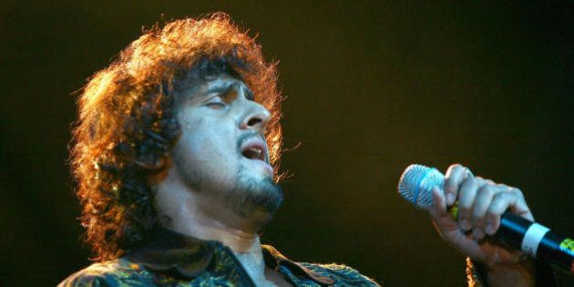 India's current number one Bollywood playback singer Sonu Nigam performs at during a two city national tour to fans at Durban's International Convention Centre on April, 05 2008.Nigam dubbed as the ' Golden Boy of Indipop' has close to 25 film songs that have been super hits from the hundreds and been number one on the charts internationally.He is an actor, composer, lyricist, singer, a television and celebrity judge for some of the reality shows on television all over the world.He sings in 7 different Indian languages such as Hindi,Tamil,Telugu,Kannada,Bengali,Marathi and Punjabi.He has toured several countries such as the States,United Kingdom,Germany,United Arab Emirates,Australia,Afghanistan,the Carabean and others.He is also set to release an album of 18 songs with the City of Birmingham Orchestra in London in May.He has won close to 30 national and international awards as an artist in the multi billion dollar Bollywood music industry,the largest in the world.AFP PHOTO/RAJESH JANTILAL (Photo credit should read RAJESH JANTILAL/AFP/Getty Images)