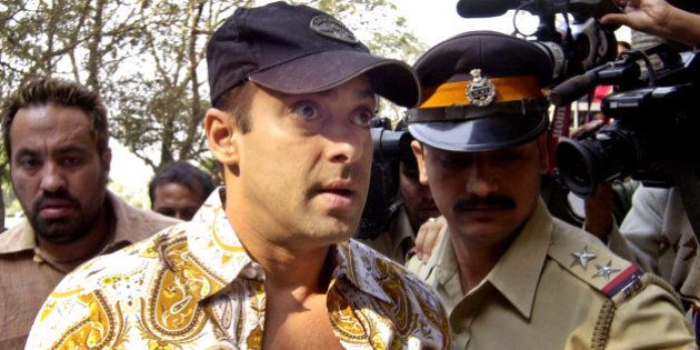 ** FILE ** Bollywood film actor Salman Khan arrives at a local court in Mumbai, India, in this Dec. 19, 2003 file photo. Khan is hoping to take overseas with the release Friday, Aug. 17, 2007, of his latest project,