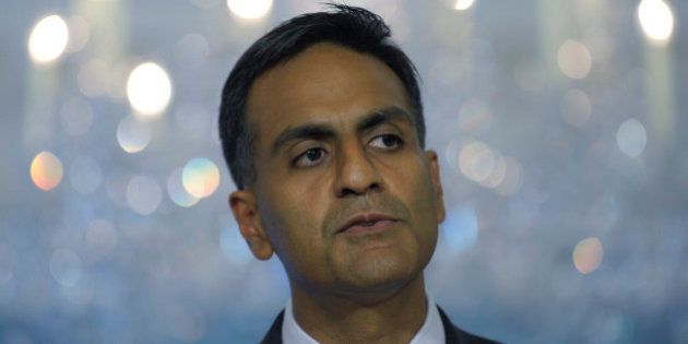 Richard Verma, right, Assistant Secretary of Legislative Affairs at the State Department during an event at the State Department in Washington, Wednesday, Aug. 11, 2010. (AP Photo/Susan Walsh)