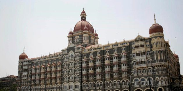 A view of the Taj Mahal hotel, which was one of the sites of the Mumbai terror attack, in Mumbai, India, Friday, April 10, 2015. A Pakistani court on Thursday, April 9, 2015, ordered the release of the main suspect Zaki-ur-Rehman Lakhvi in the 2008 Mumbai attacks for the second time in less than a month, a defense lawyer said. (AP Photo/Rajanish Kakade)