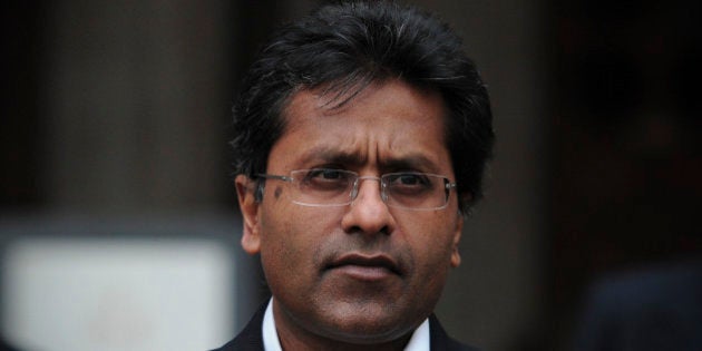 Ex-chairman of India's cricket IPL, Lalit Modi, leaves the High Court in central London on March 5, 2012, after a hearing in a libel case brought against him by Former New Zealand cricket captain Chris Cairns. Cairns told the High Court in London on Monday that an accusation of match-fixing had reduced his career to 'dust' and strained his marriage. Cairns, 41, is suing Lalit Modi, the former chairman of Twenty20 franchise the Indian Premier League (IPL), for substantial libel damages over an 'unequivocal allegation' made on Twitter. AFP PHOTO / CARL COURT (Photo credit should read CARL COURT/AFP/Getty Images)