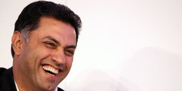 MUNICH, GERMANY - JANUARY 23: Nikesh Arora , President of Global Sales Operations and Business Development at Google, laughs during the Digital Life Design (DLD) conference at HVB Forum on January 23, 2011 in Munich, Germany. DLD brings together global leaders and creators from the digital world. (Photo by Miguel Villagran/Getty Images)