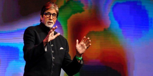 Indian Bollywood actor Amitabh Bachchan speaks during a launch event in Mumbai on June 19, 2015. AFP PHOTO (Photo credit should read STR/AFP/Getty Images)