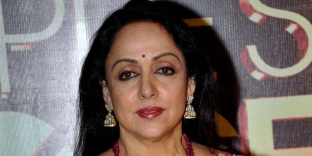 Indian Bollywood actress Hema Malini poses as she attends the âPeopleâs Choice Awardsâ ceremony in Mumbai late October 27, 2012. AFP PHOTO/STR (Photo credit should read STRDEL/AFP/Getty Images)