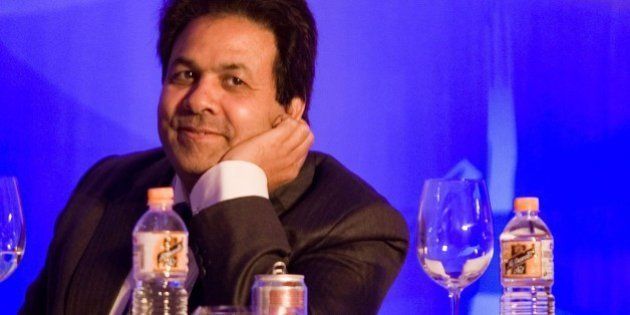 MUMBAI, INDIA - JANUARY 19: Rajeev Shukla, chairman of the BCCI Media and Finance Committee attends the Indian Premier League Auction 2010 on January 19, 2010 in Mumbai, India. (Photo by Ritam Banerjee/Getty Images)