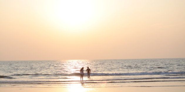 Goa, Beach, Sunset, India,