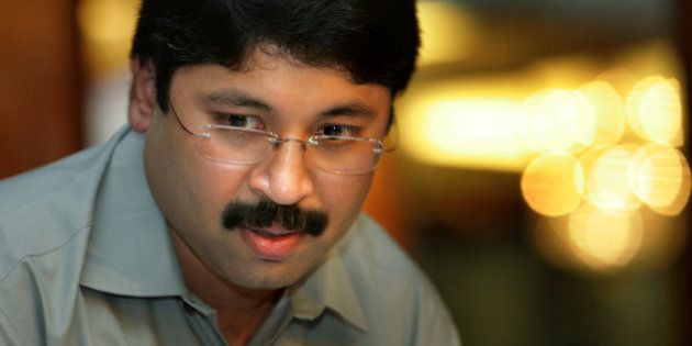 Indian Information Technology Minister Dayanidhi Maran arrives for a press conference in New Delhi, India, Wednesday, June 14, 2006. Maran unveiled the components of the country's National e-Governance Plan for easier access to government services. (AP Photo/Gurinder Osan)