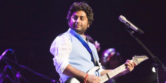 LONDON, UNITED KINGDOM - AUGUST 29: Arijit Singh performs on stage at Indigo2 at O2 Arena on August 29, 2014 in London, United Kingdom. (Photo by Robin Little/Redferns via Getty Images)