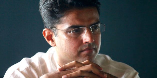 NEW DELHI, INDIA - JUNE 29: Congress MP from Ajmer, Sachin Pilot during an exclusive interview with Hindustan Times at HT House on June 29, 2015 in New Delhi, India. (Photo by Raj K Raj/Hindustan Times via Getty Images)