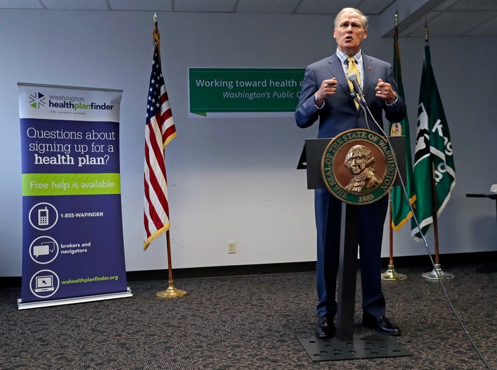 Washington Gov. Jay Inslee (D) called for a "public option" in his state.