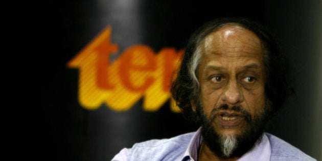 Director-General, TERI and Chairman, Intergovernmental Panel on Climate Change R.K. Pachauri answers a question during a press conference in New Delhi on July 8, 2008, on Opportunities and Implications Related to India's National Action Plan on Climate Change (NAPCC). The NAPCC was unveiled on June 30, demonstrating India's commitment to meeting the challenges of climate change, NAPCC signals India's intent to move towards greater use of renewable energy resources and more efficient managemnet of critical natural resources such as water. AFP PHOTO/ Manpreet ROMANA (Photo credit should read MANPREET ROMANA/AFP/Getty Images)