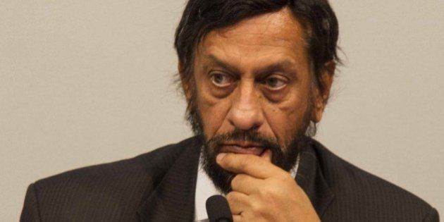 COPENHAGEN, DENMARK - NOVEMBER 2: Rajendra K. Pachauri, chair of the IPCC, attends the press conference about the fifth assessment report during the Intergovernmental Panel on Climate Change (IPCC) at the Tivoli Hotel & Congress Center in Copenhagen, Denmark on November 2, 2014. (Photo by Freya Ingrid Morales/Anadolu Agency/Getty Images)