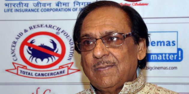 Pakistani ghazal singer, Ghulam Ali listens during the press conference for his concert for the Cancer Aid Foundation to raise funds for the treatment of blood cancer child in Mumbai on June 7, 2012. AFP PHOTO/STR (Photo credit should read STRDEL/AFP/GettyImages)