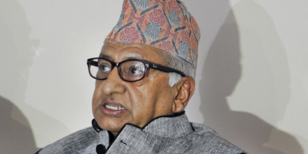 NEW DELHI, INDIA - SEPTEMBER 9: Nepal Ambassador Deep Kumar Upadhyay addressing the media about the alleged sexual harassment of two Nepalese maids by Saudi diplomat at Nepal embassy on September 9, 2015 in New Delhi, India. Two Nepalese maids have accused a Saudi diplomat of rape and torture while they were working in his home at Gurgaon on the outskirts of the national capital after which local police filed an FIR in the matter. The Nepal ambassador said that the Nepal embassy is in touch with the MEA and local police authorities sought detailed report on the incident. (Photo by Sushil Kumar/Hindustan Times via Getty Images)