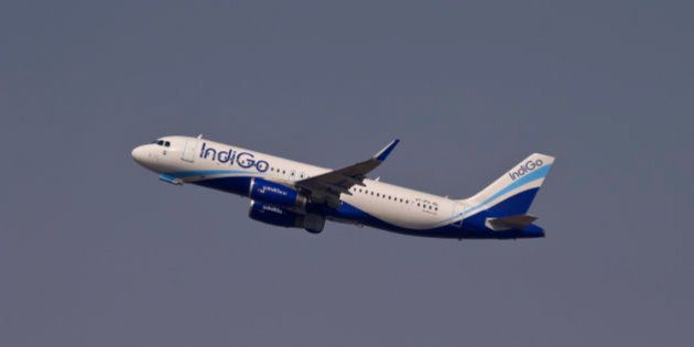 An Airbus A320 from IndiGo airlines takes off from the Indira Gandhi international airport in New Delhi, India, Thursday, Oct. 16, 2014. Indian budget airline IndiGo has signed a preliminary order with Airbus for 250 A320neo Family aircraft. Airbus said on Wednesday that the memorandum of understanding with IndiGo, India's largest domestic airline, will become Airbus' single largest order - ever - by number of aircraft. (AP Photo/Saraubh Das)
