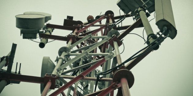 A mobile company tower, signal receiver, Pune, Maharashtra, India