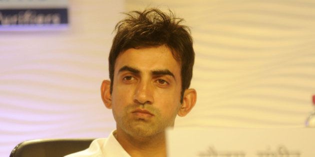 LUCKNOW, INDIA - SEPTEMBER 26: Indian cricketer Gautam Gambhir during the Hindustan Shikhar Samagam, at Vivanta by Taj, on September 26, 2015 in Lucknow, India. 'Hindustan Shikhar Samagam' is set to convene in Lucknow with its theme, 'Hindustan ki tarakki ka naya daur'. This platform has more than 300 guests from the fields of politics, bureaucracy, industry, public life, sports, academia and entertainment. ABP News and Hindustan have come together to raise questions in the states of Uttar Pradesh and Bihar with their programmes. (Photo by Deepak Gupta/Hindustan Times via Getty Images)