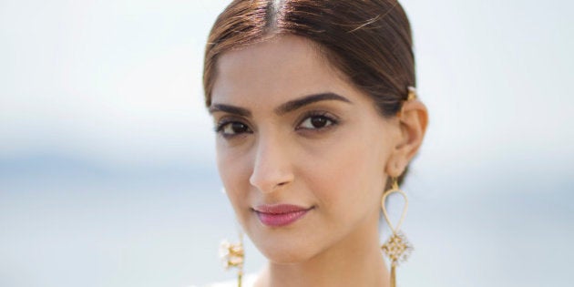 Actress Sonam Kapoor poses for a photograph during the 68th international film festival, Cannes, southern France, Saturday, May 16, 2015. (AP Photo/Thibault Camus)