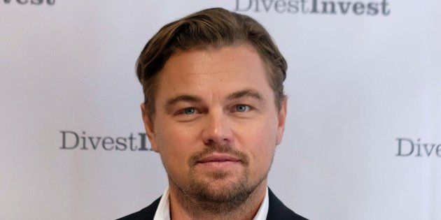 US actor Leonardo DiCaprio poses for photo after attending a press conference which announced further business divestment from fossil fuels in New York on September 22, 2015. AFP PHOTO/JEWEL SAMAD (Photo credit should read JEWEL SAMAD/AFP/Getty Images)